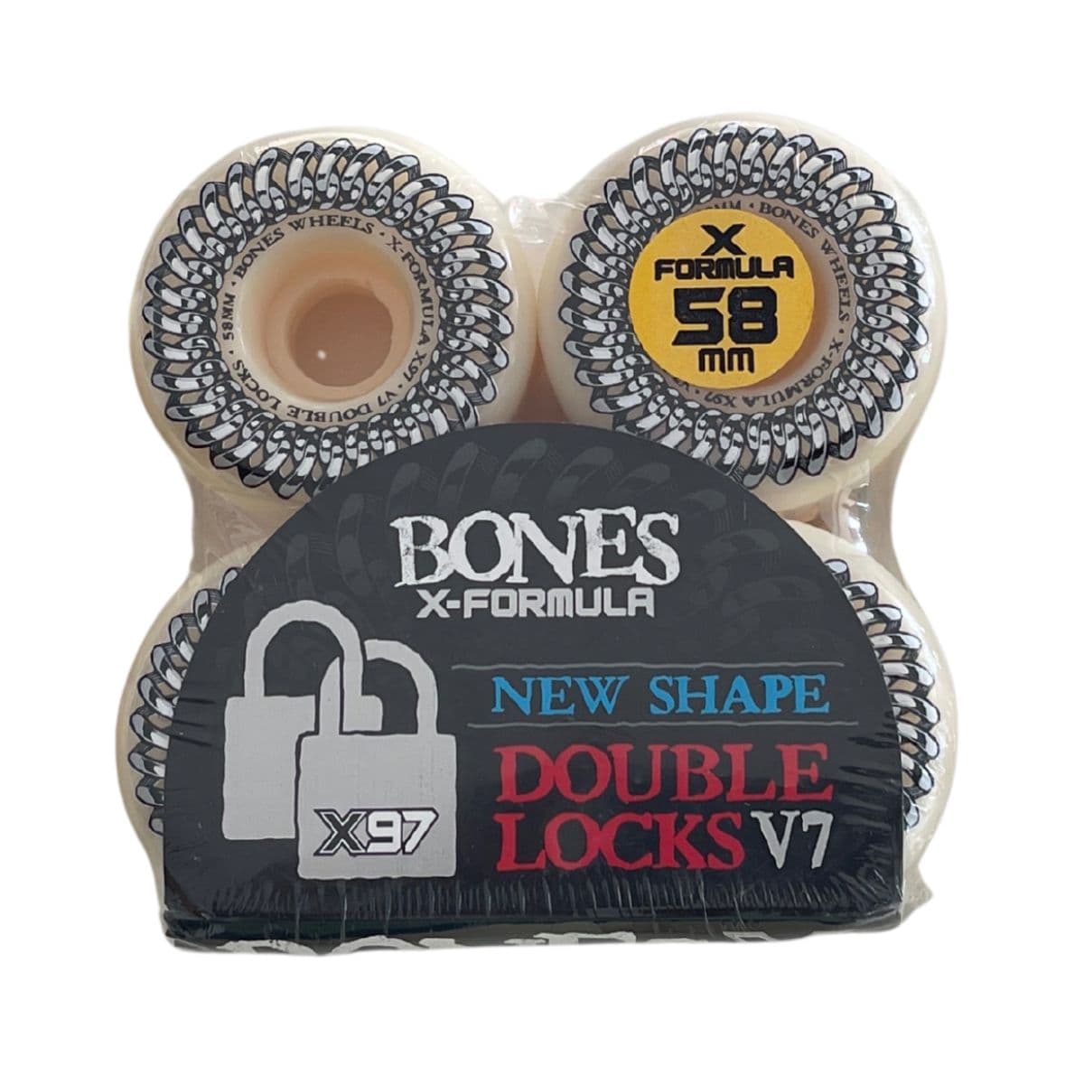 Roda Bones X-fórmula Double Lock V7 58mm 97A 4PK